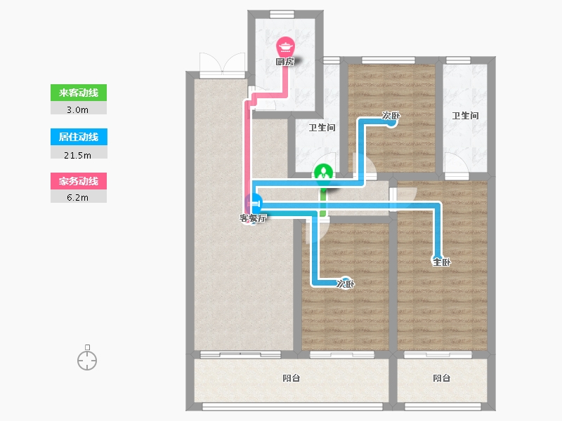 河北省-保定市-龙腾一品-100.11-户型库-动静线