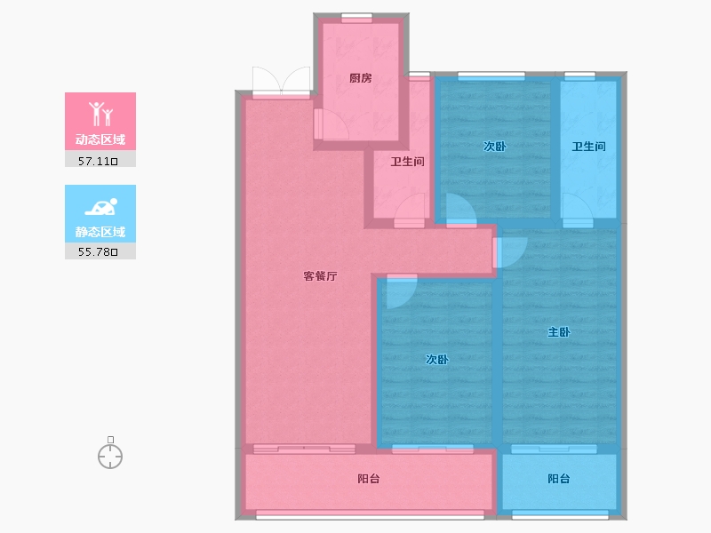 河北省-保定市-龙腾一品-100.11-户型库-动静分区