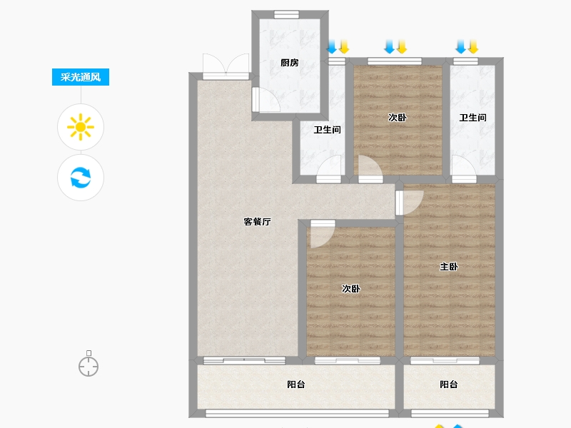 河北省-保定市-龙腾一品-100.11-户型库-采光通风