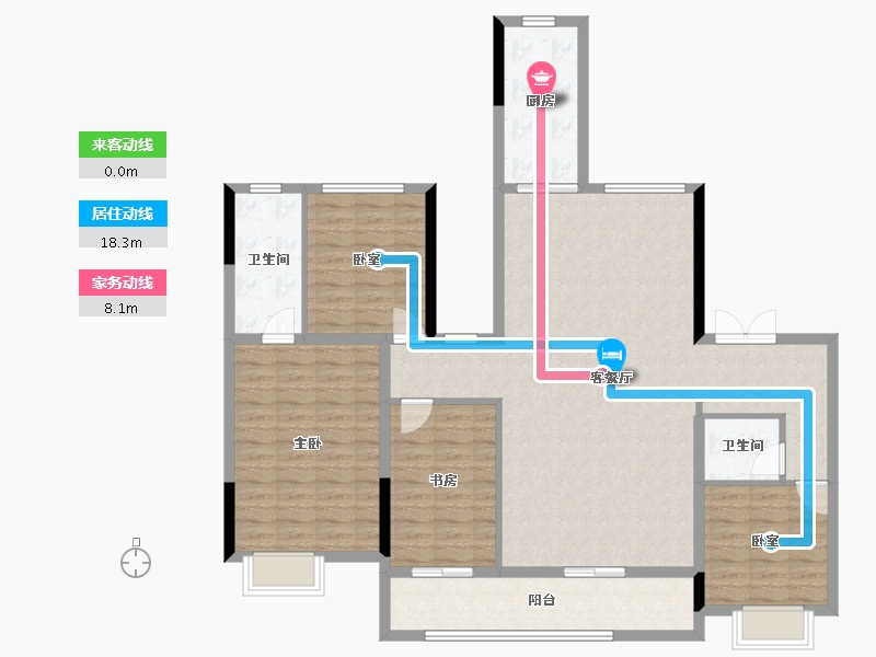 河北省-邢台市-绿城悦园-129.08-户型库-动静线