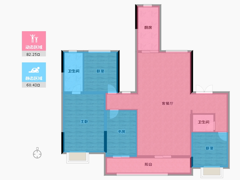 河北省-邢台市-绿城悦园-129.08-户型库-动静分区