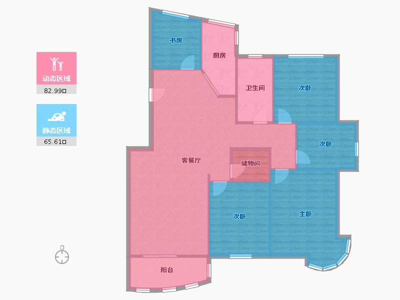 上海-上海市-金月湾小区-1-146.22-户型库-动静分区