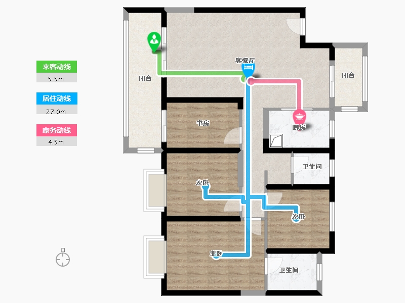 福建省-泉州市-悦佳苑-113.60-户型库-动静线