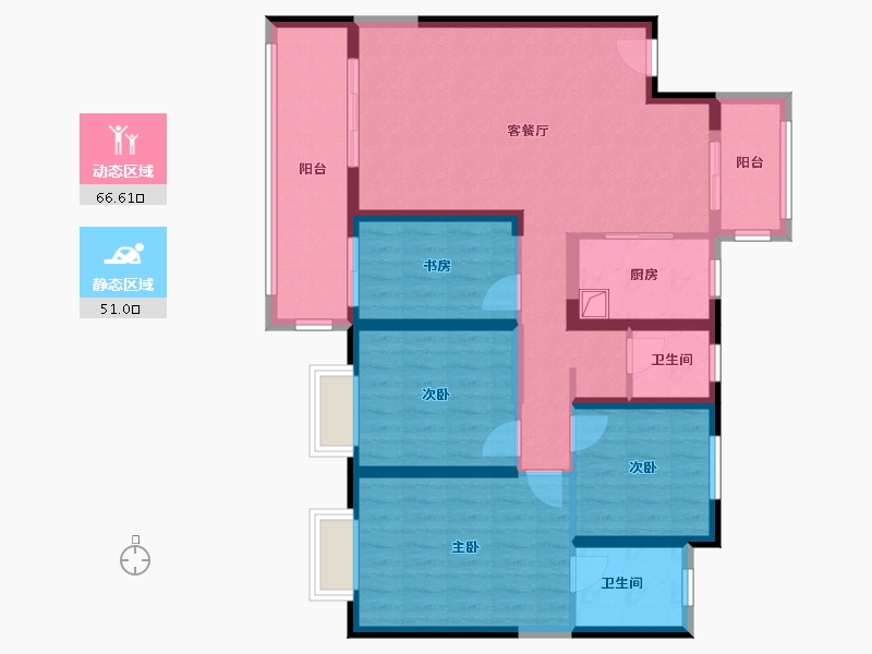 福建省-泉州市-悦佳苑-113.60-户型库-动静分区