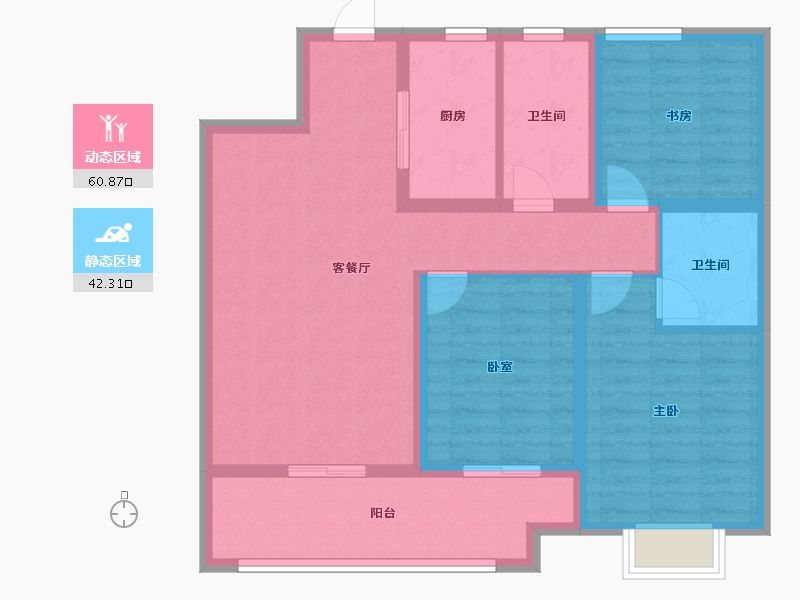 河南省-信阳市-御园小区-92.00-户型库-动静分区