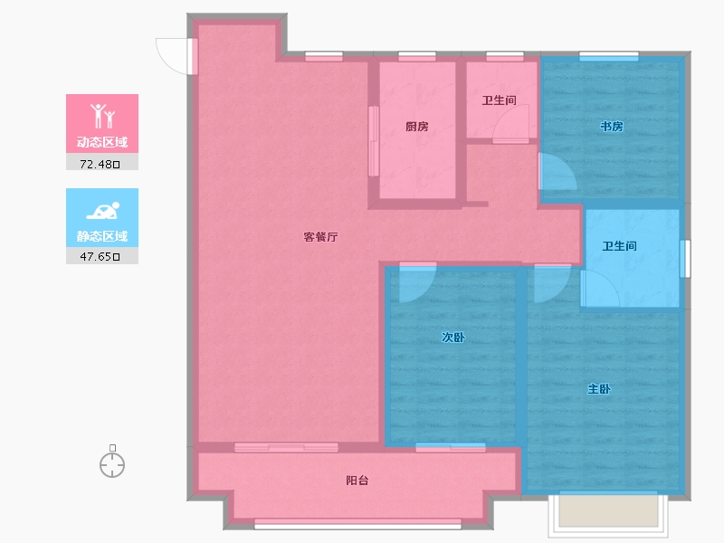 山东省-枣庄市-柳岸风和-108.00-户型库-动静分区