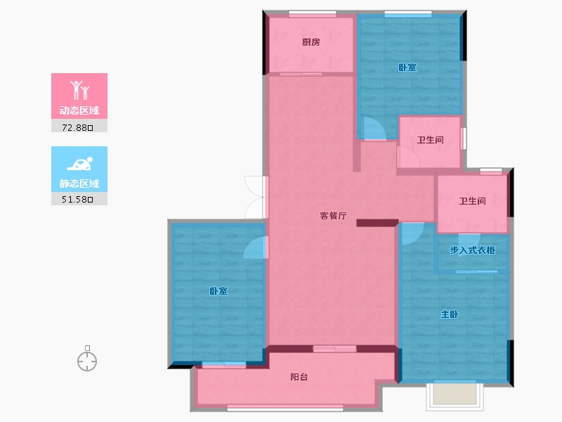 河南省-三门峡市-建业尊府-112.76-户型库-动静分区