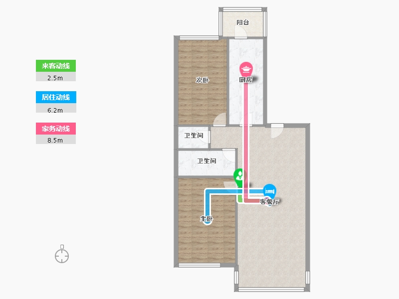 黑龙江省-哈尔滨市-通达馨园小区-94.00-户型库-动静线