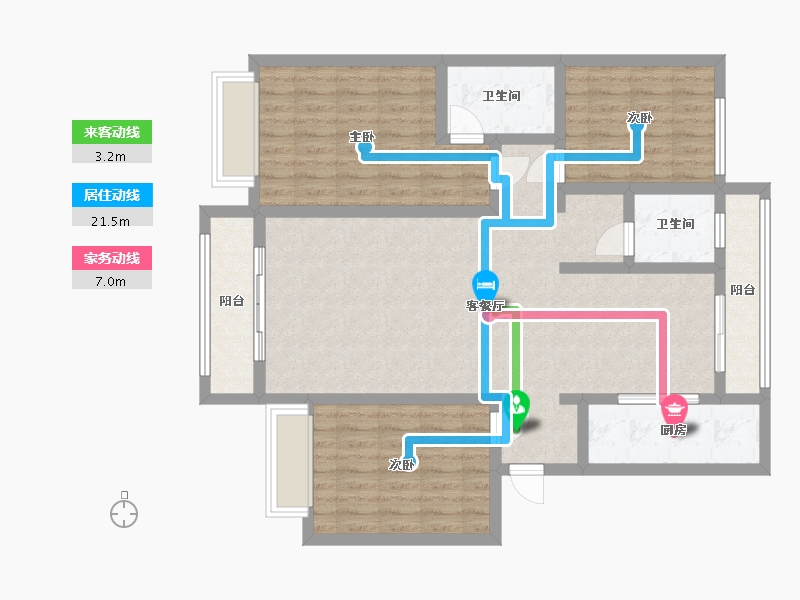 河北省-邢台市-清华园和府-109.77-户型库-动静线