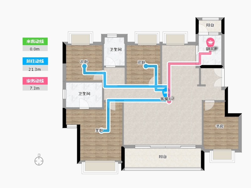 湖北省-武汉市-国博城盛江府-143.89-户型库-动静线