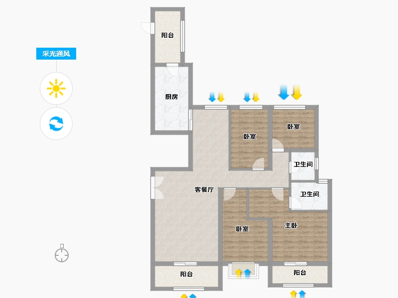 福建省-漳州市-信和御龙天峰（御龙天下四期）-120.48-户型库-采光通风