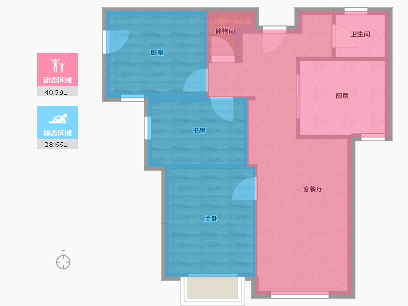 福建省-厦门市-海沧中心TOD璞盛-62.14-户型库-动静分区