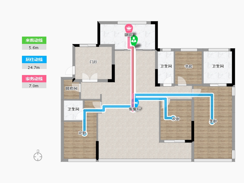 浙江省-宁波市-绿城晓风印翠-155.99-户型库-动静线