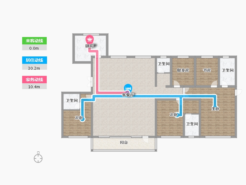 吉林省-延边朝鲜族自治州-名珠·松山樾-207.37-户型库-动静线