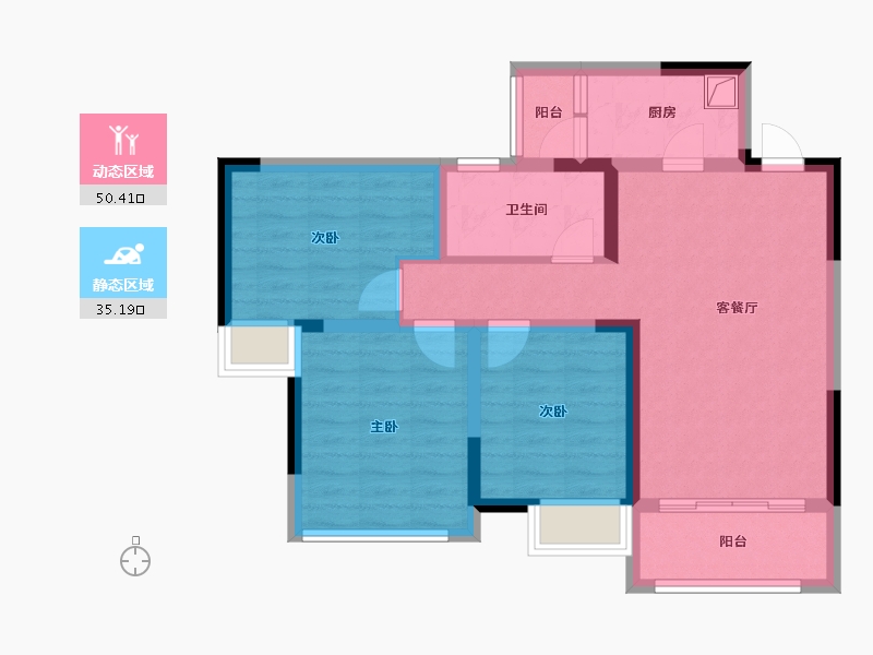 四川省-资阳市-喜悦长岛-79.99-户型库-动静分区