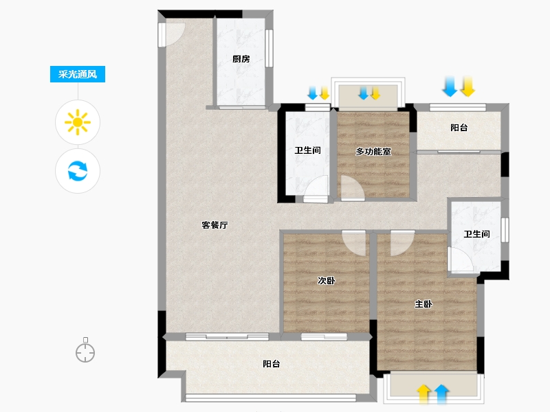 湖北省-宜昌市-丰辰紫云台-99.30-户型库-采光通风