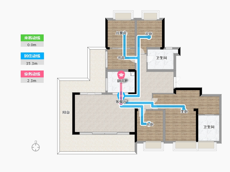 贵州省-贵阳市-中铁尚和锦城-169.92-户型库-动静线