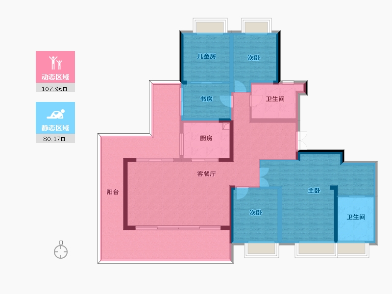 贵州省-贵阳市-中铁尚和锦城-169.92-户型库-动静分区