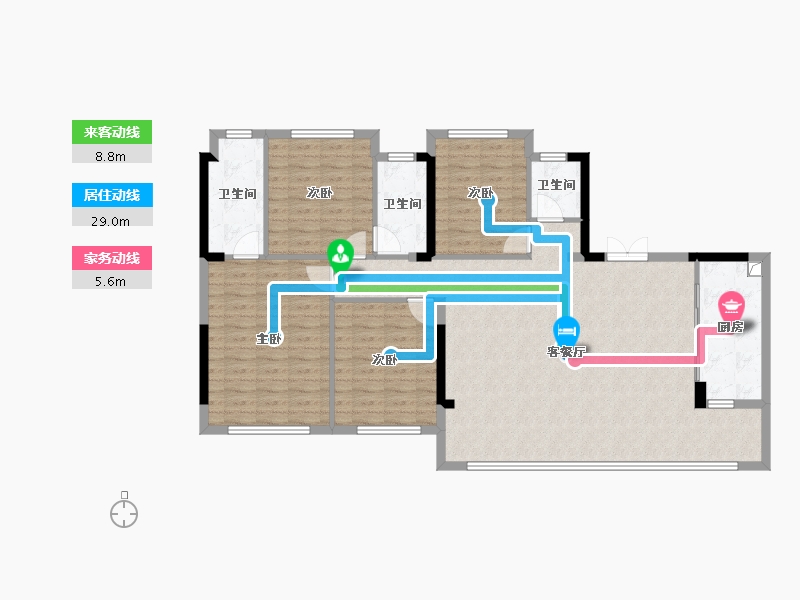 四川省-成都市-嘉禾宸府-129.55-户型库-动静线