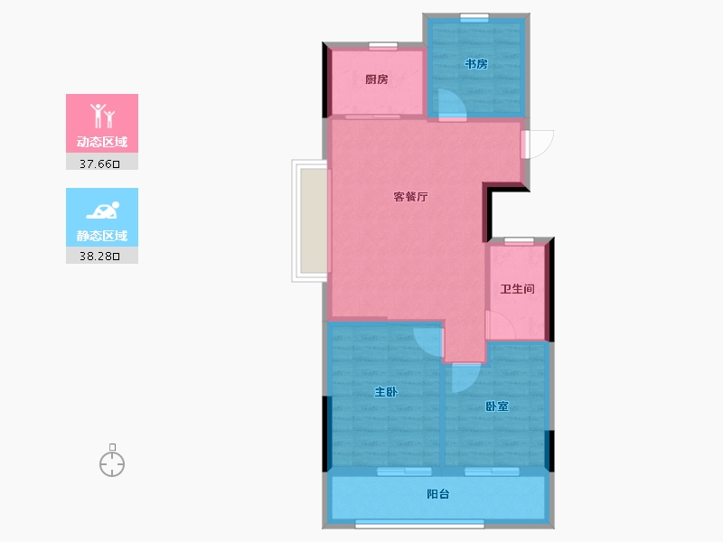 浙江省-杭州市-沁瑄云上府(共有产权)-68.11-户型库-动静分区