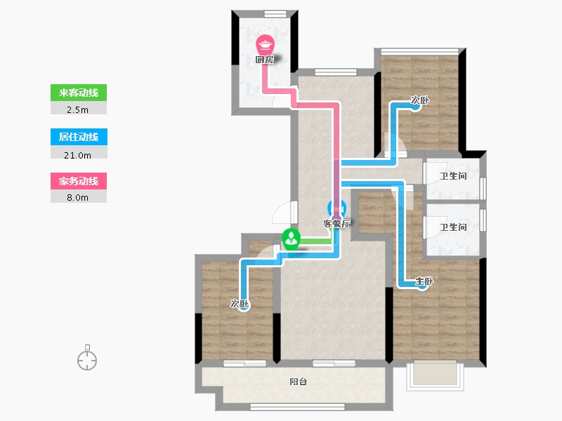 河北省-邢台市-天一峯-102.40-户型库-动静线