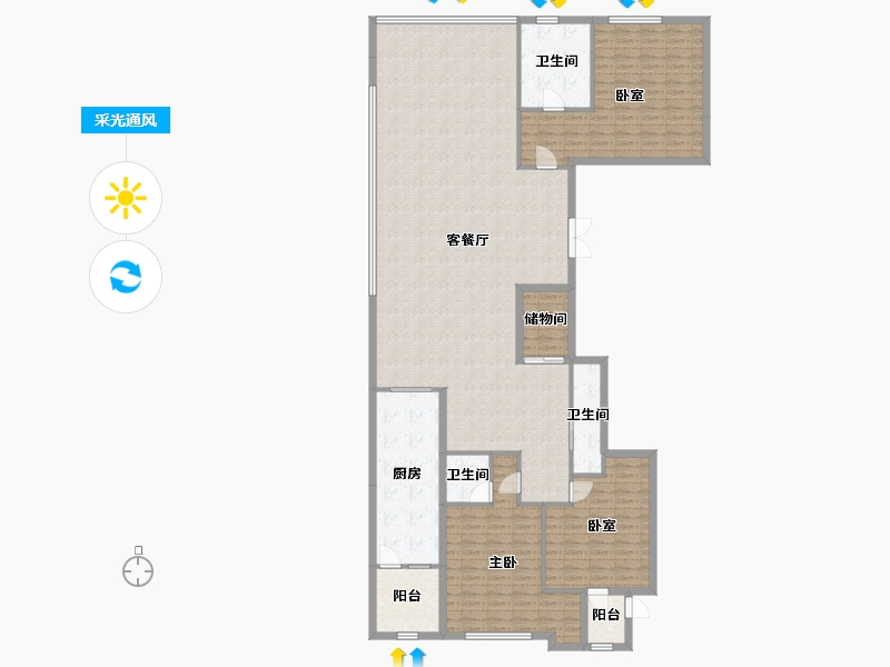 四川省-成都市-交子金融广场-199.49-户型库-采光通风