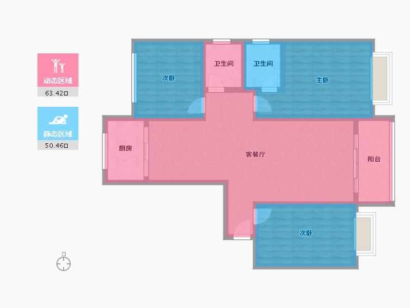 山西省-运城市-锦绣佳苑-101.60-户型库-动静分区