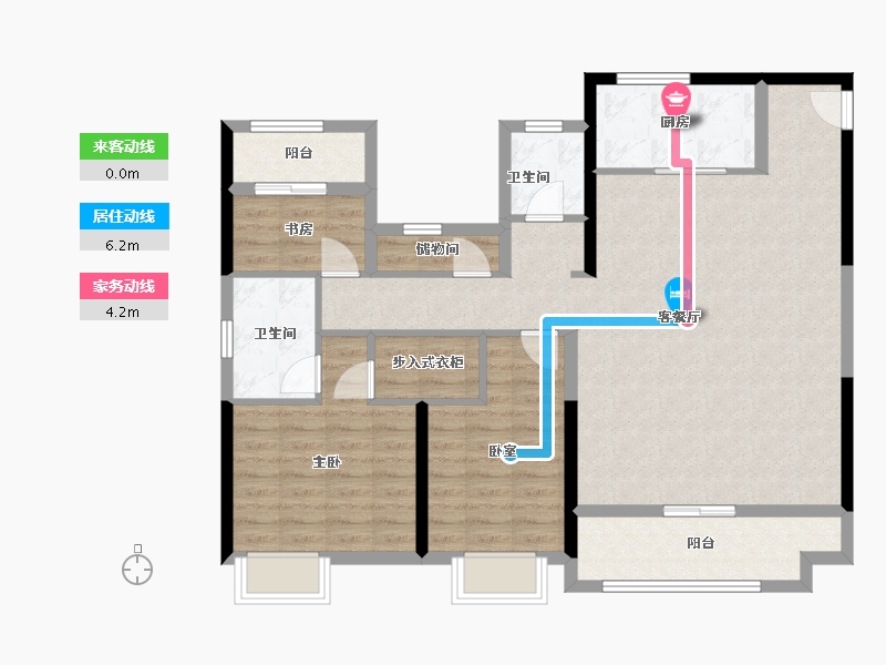 陕西省-西安市-华发·利君｜都荟城央-104.73-户型库-动静线