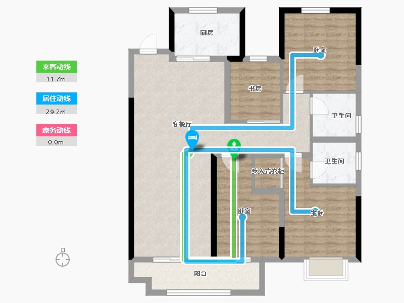 浙江省-湖州市-天能天泽府-102.28-户型库-动静线