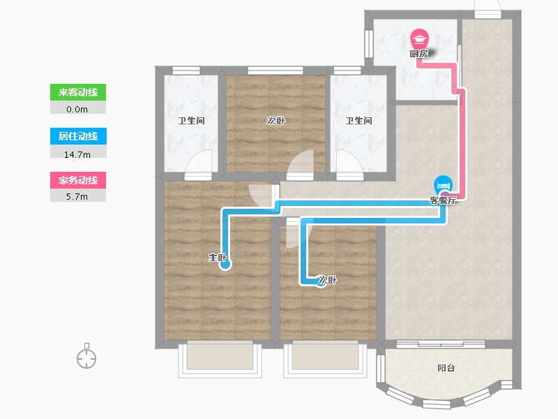 河北省-邯郸市-银河御府-96.00-户型库-动静线