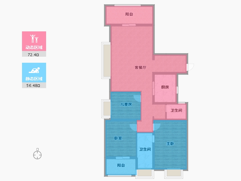 海南省-海口市-吉祥7号-115.42-户型库-动静分区