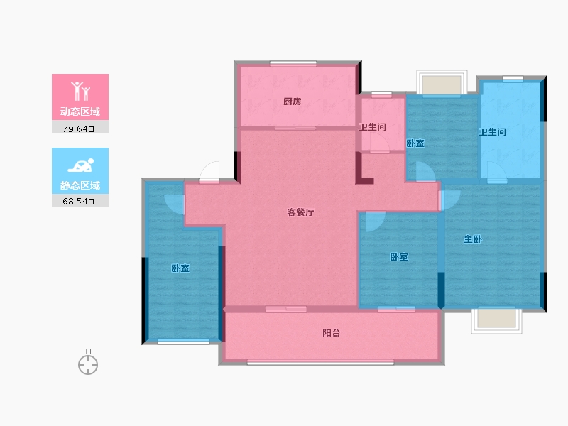 江苏省-南通市-臻如府-134.32-户型库-动静分区