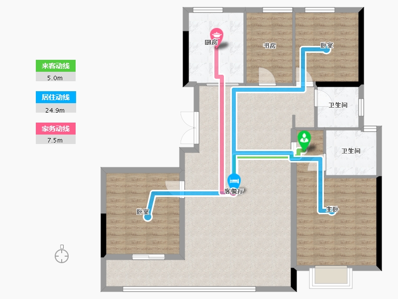 浙江省-宁波市-绿城晓风印翠-116.77-户型库-动静线