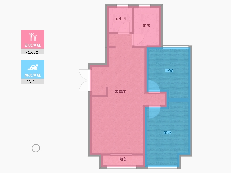 河北省-保定市-龙腾一品-57.33-户型库-动静分区