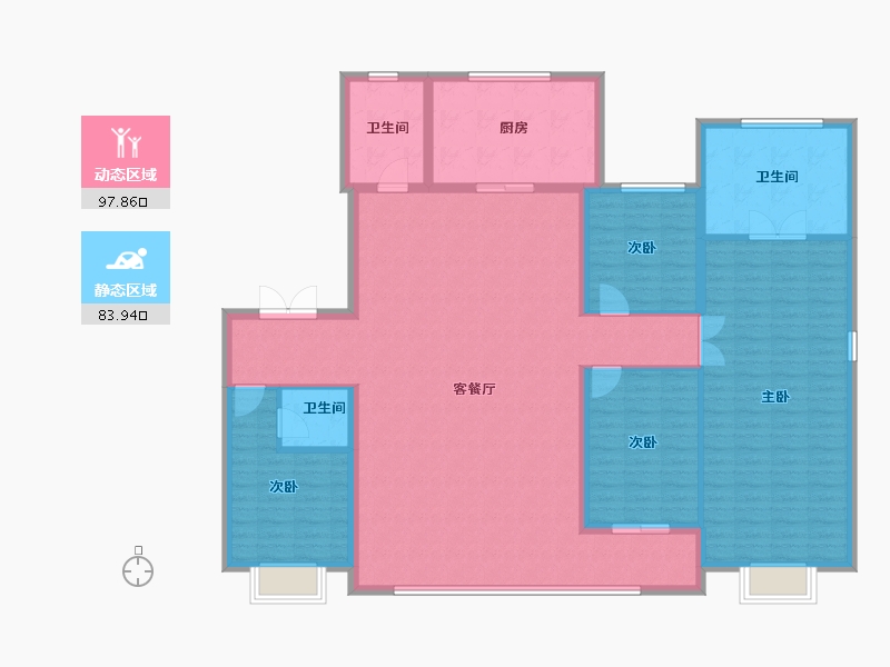 山东省-潍坊市-中海·天钻-166.99-户型库-动静分区