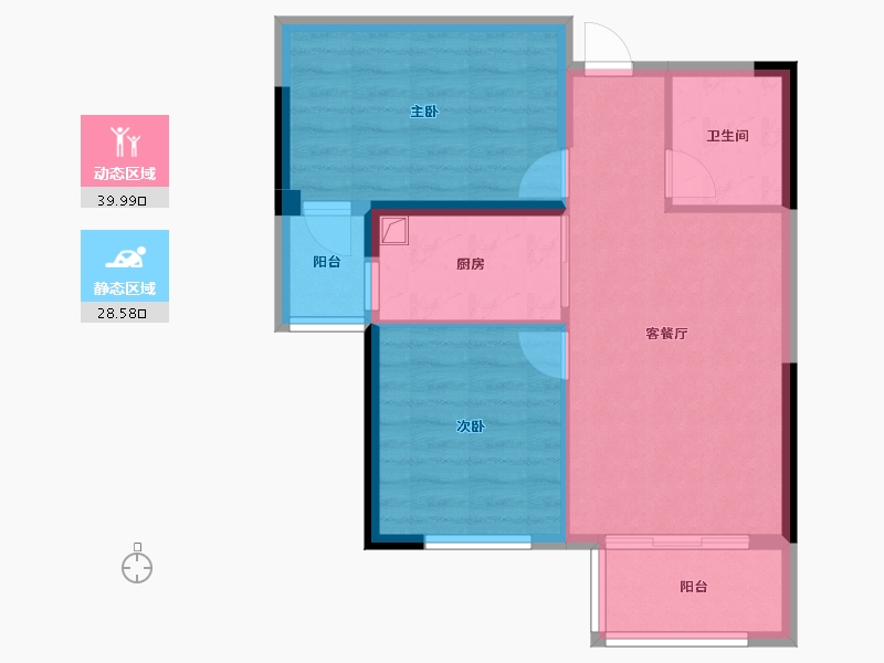 福建省-漳州市-信和御龙天峰（御龙天下四期）-61.27-户型库-动静分区