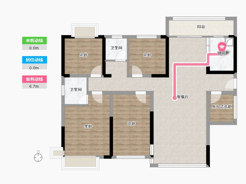 湖南省-岳阳市-西湖首府-118.40-户型库-动静线