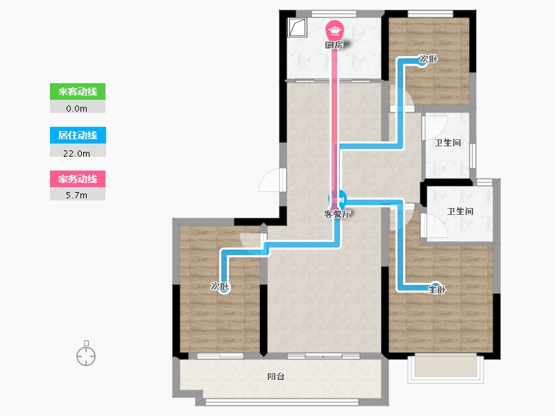 山东省-济南市-星空喜悦府-104.00-户型库-动静线