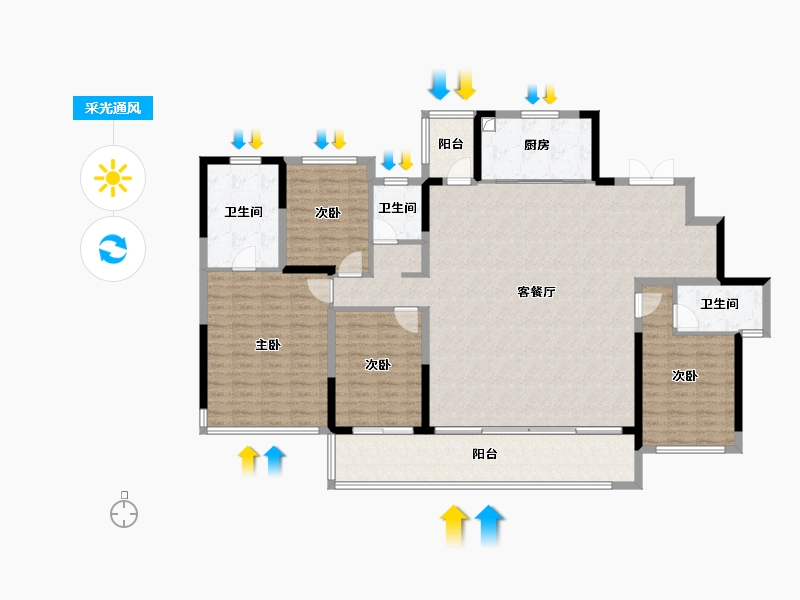 四川省-成都市-中交凤栖首府-163.55-户型库-采光通风