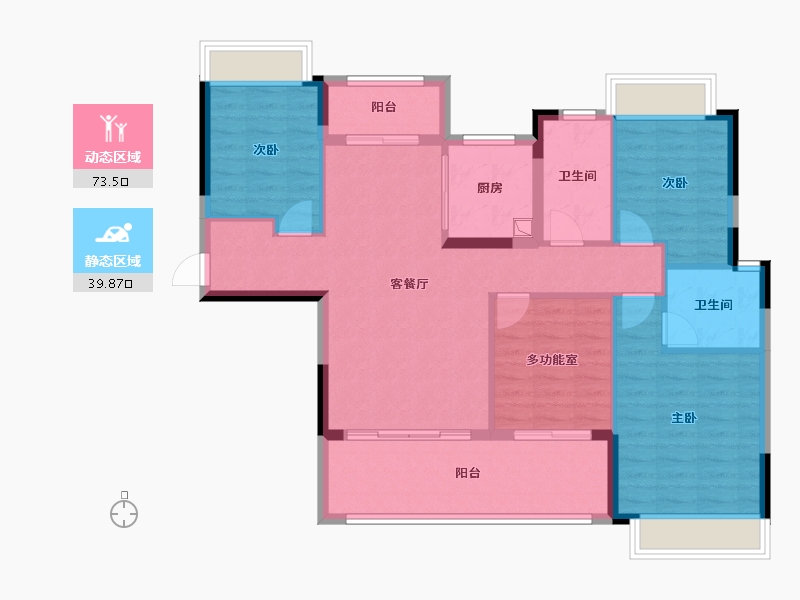 湖北省-宜昌市-丰辰紫云台-102.25-户型库-动静分区