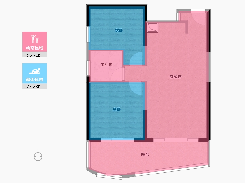 广东省-珠海市-横琴寓-66.91-户型库-动静分区