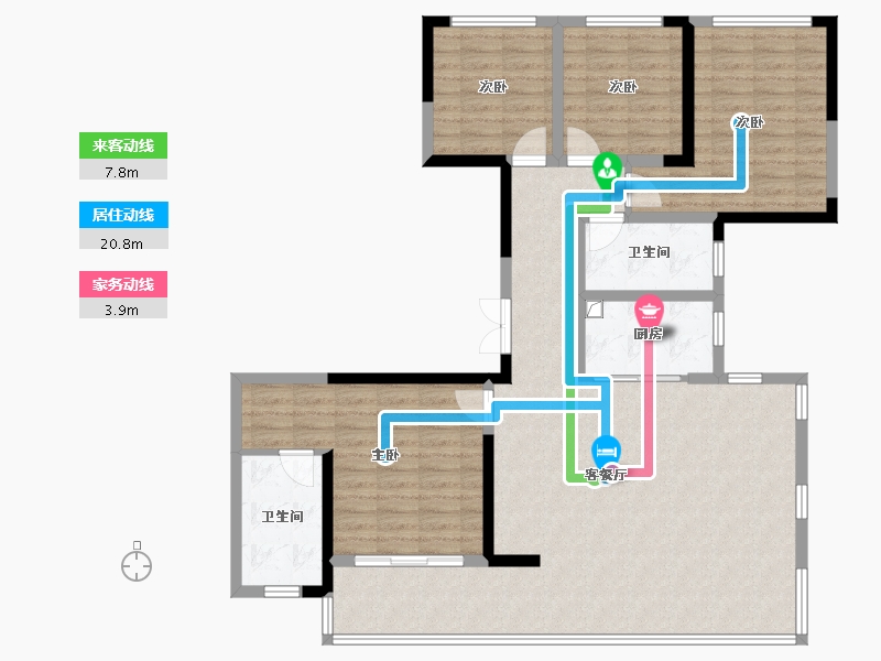 四川省-宜宾市-康龙·城南华府-119.31-户型库-动静线