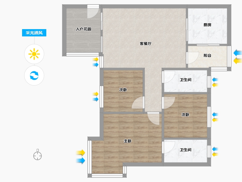 广东省-中山市-栢名轩-72.26-户型库-采光通风