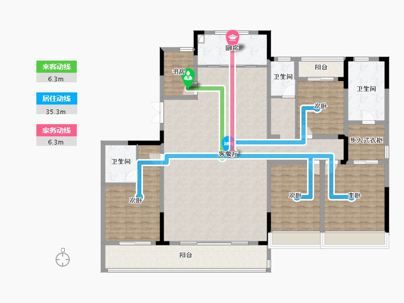 浙江省-湖州市-天能天泽府-186.15-户型库-动静线