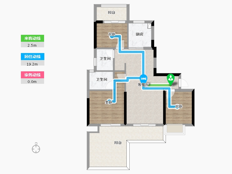 福建省-漳州市-湖湾之尚-90.00-户型库-动静线