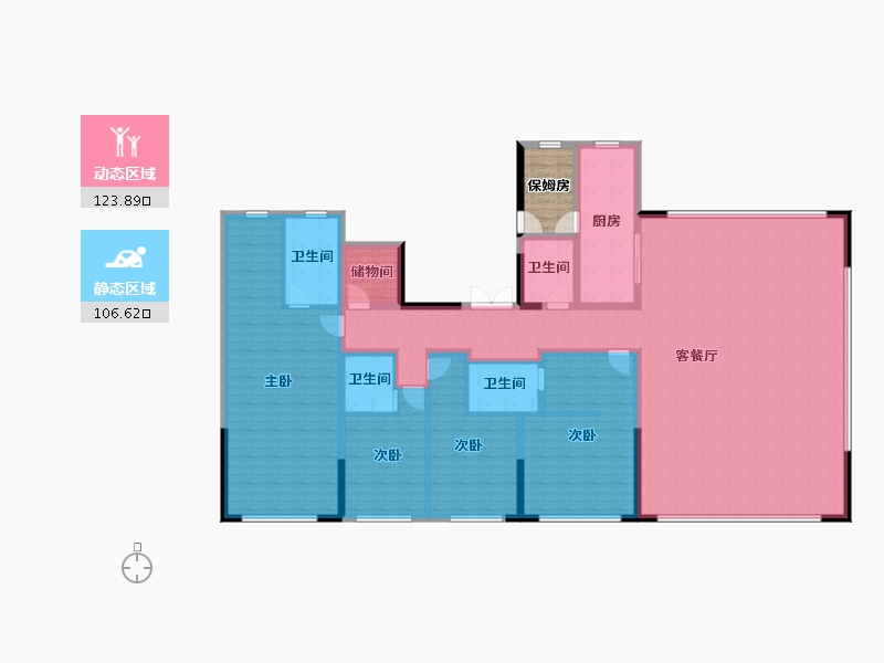 河北省-邢台市-绿城悦园-216.63-户型库-动静分区