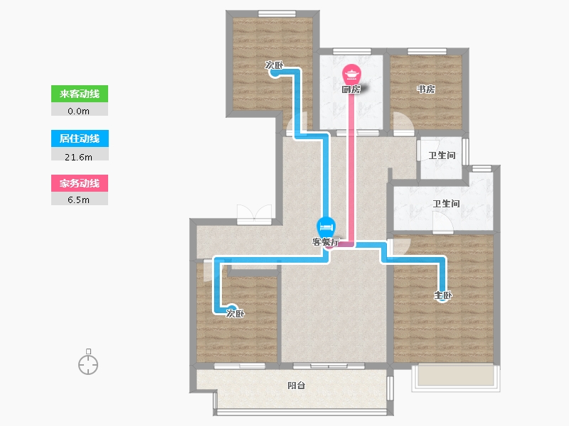 江苏省-徐州市-吾悦华府-115.94-户型库-动静线