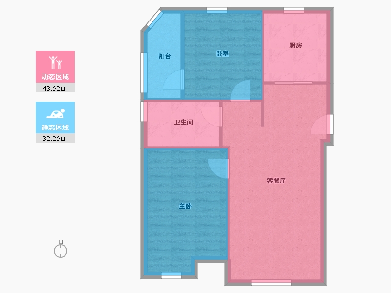 山东省-青岛市-翡翠公元-65.70-户型库-动静分区