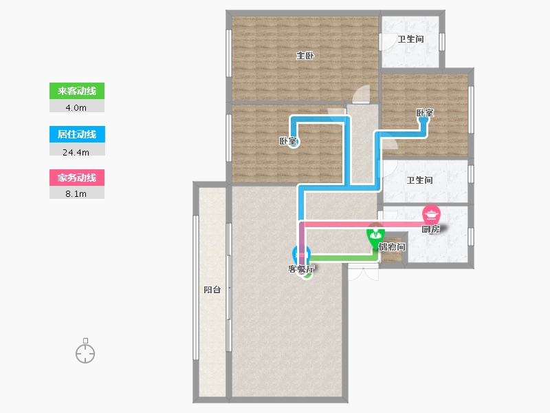 浙江省-舟山市-绿城香枫园-150.00-户型库-动静线