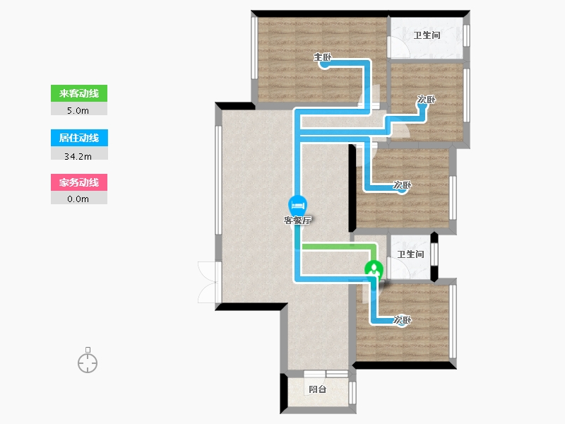 四川省-广元市-阳光玖著-90.40-户型库-动静线